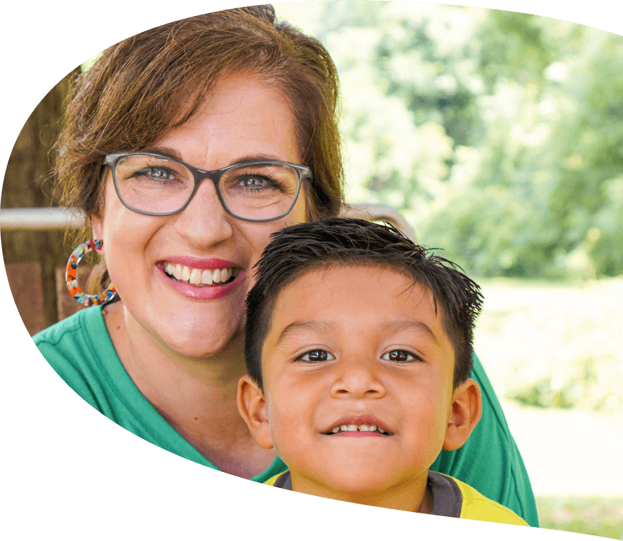 Adult with child